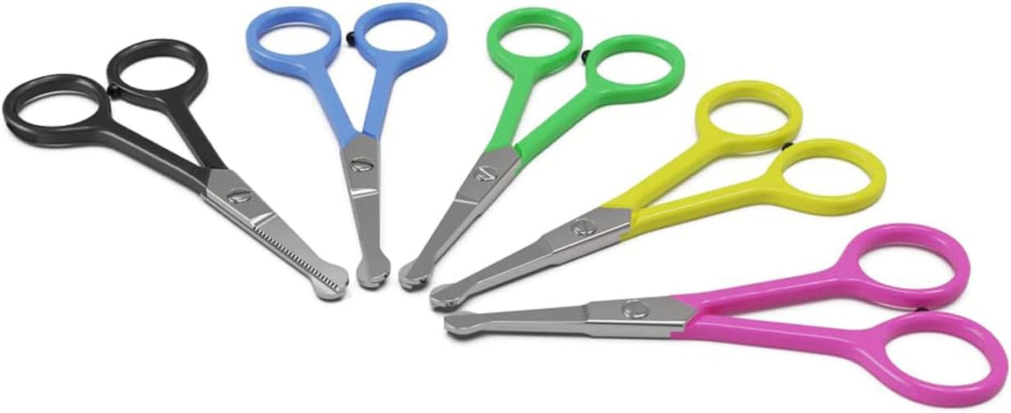 Tiny Trim 4.5" Ball-Tipped Scissor for Dog, Cat and All Pet Grooming - Ear, Nose, Face & Paw - 'S Small Safety Scissor