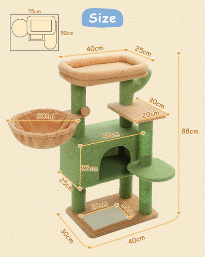 Cat Tree for Large Cats Cat Tower for Indoor Cats with Large Hammock Cat Condo House and Scratching Post Cat Activity Tree