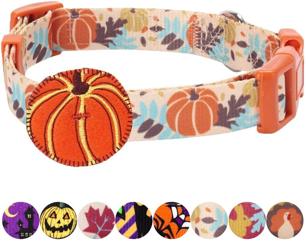 10 Patterns Fall Halloween Thanksgiving Dog Collars, Collar Covers