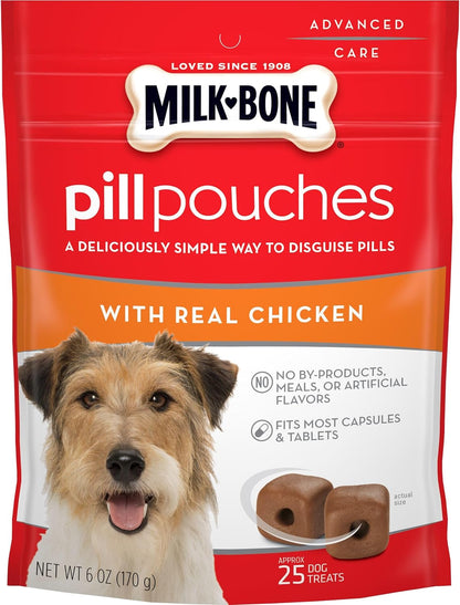 Pill Pouches Dog Treats, Real Chicken Flavor, 6 Ounce (Pack of 5)